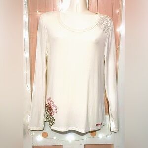 Marmot White Long Sleeve Top Size Large
